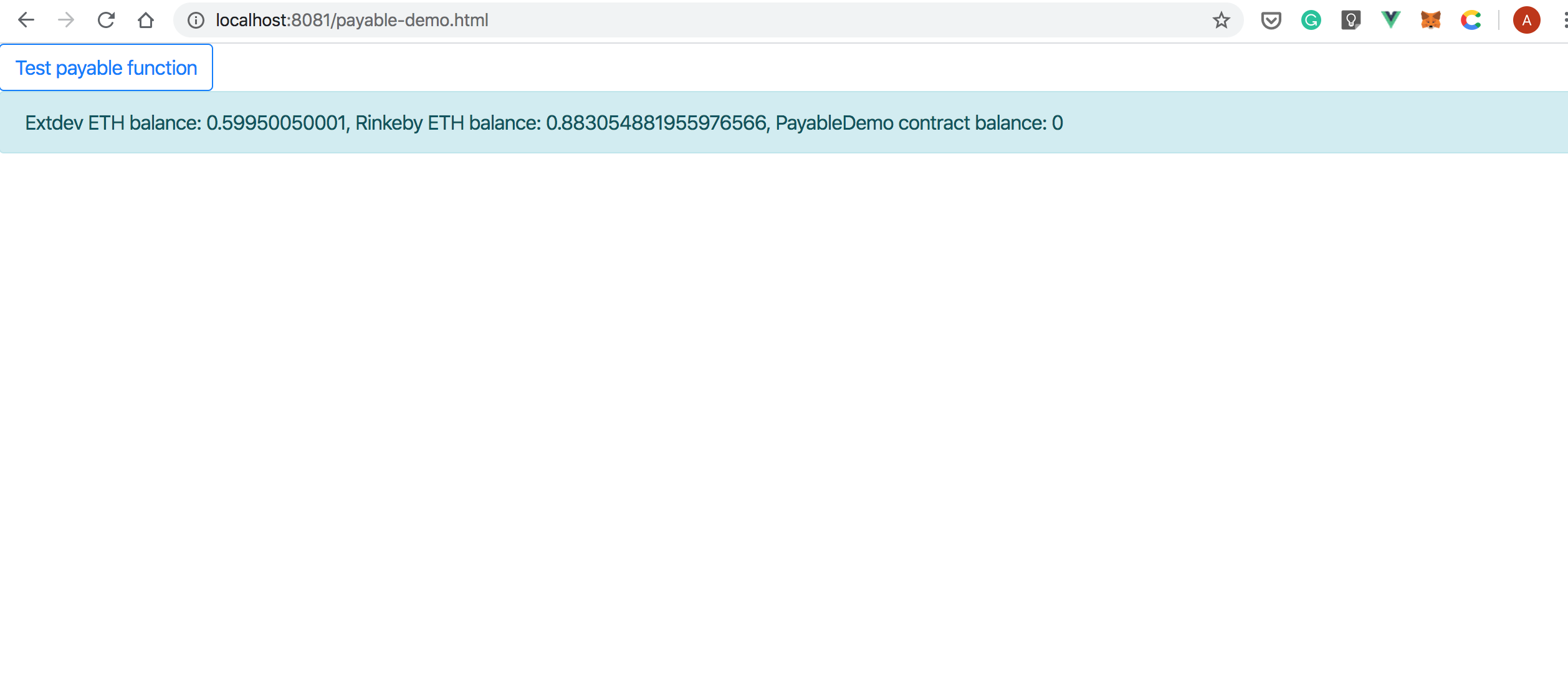 Payable Demo Page