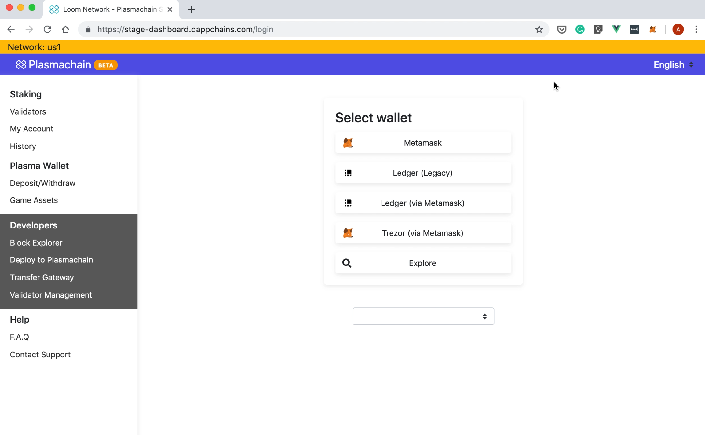 Select wallet